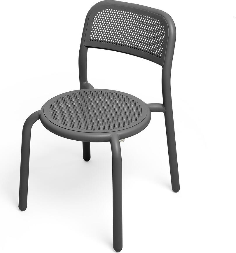 Malá záhradná stolička Toni antracitová 4 ks