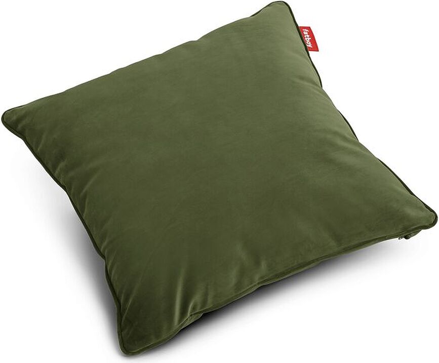 Okrasna blazina Velvet Square, temno zelena, iz recikliranih materialov