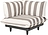 Paletti Garten-Ecksofa rechts, gestreift, braun-creme