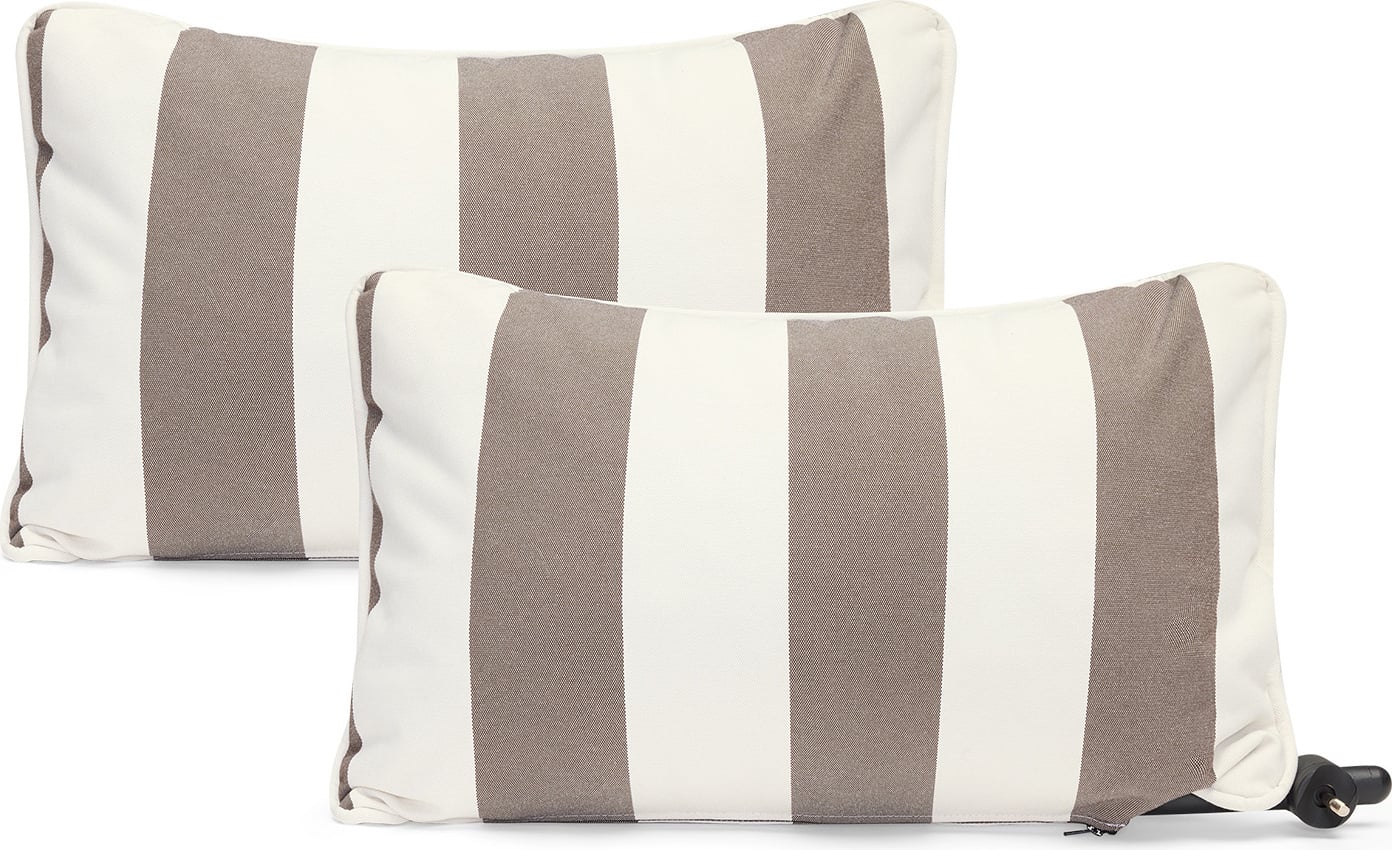 Paletti Sofa-Armlehnen gestreift bräunlich-beige 2 St.
