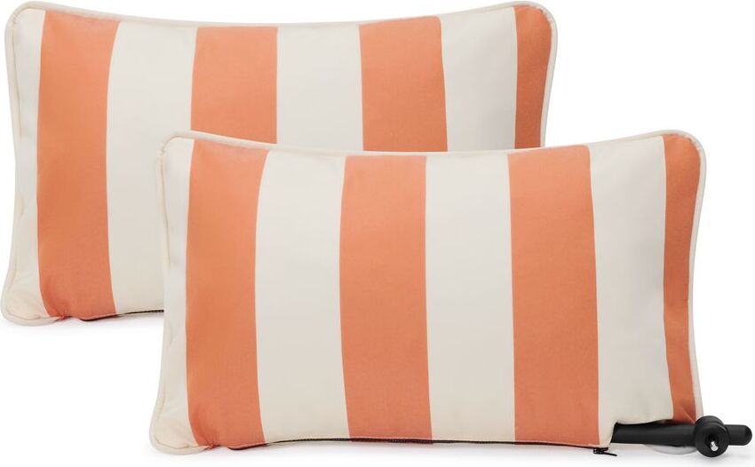 Paletti Sofa-Armlehnen gestreift orange-beige 2 St.