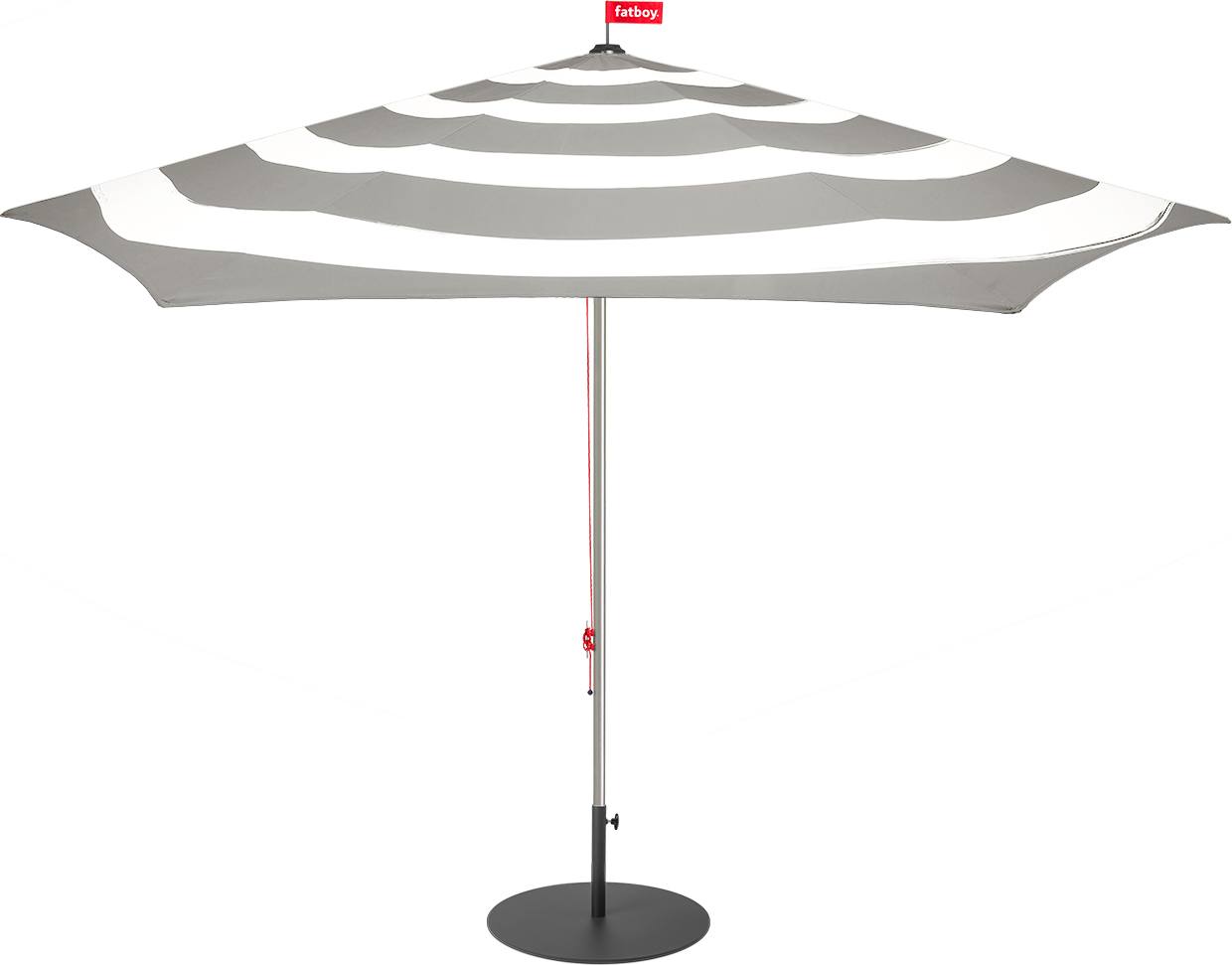 Parasol ogrodowy Stripesol jasnoszary z czarnym stojakiem