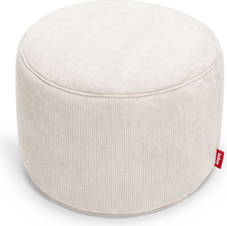 Point Cord Pouf cremefarbig recycelt