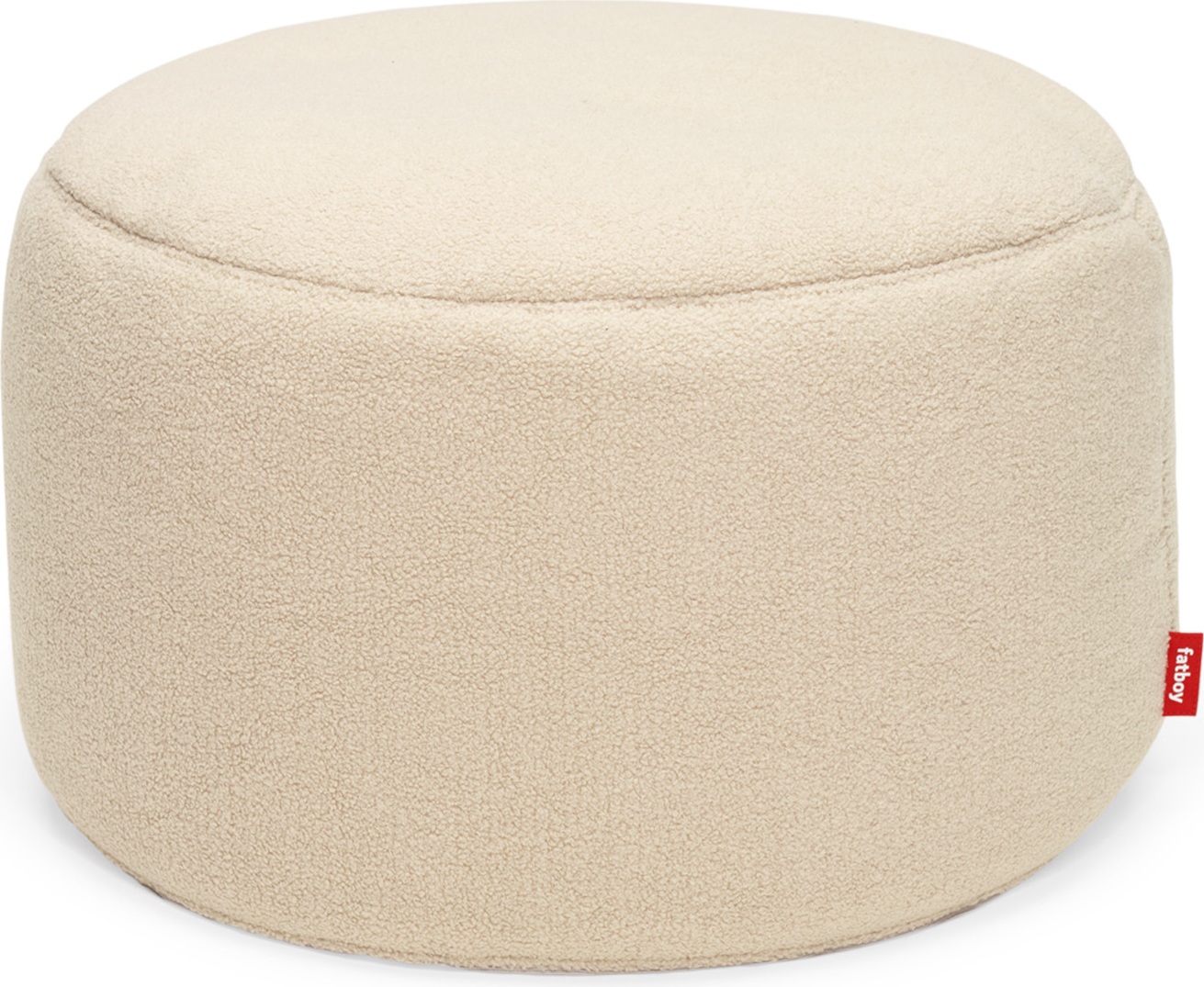 Point Large Sherpa Pouf ecru