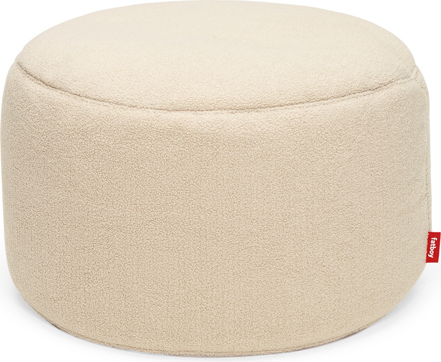 Point Large Sherpa Pouf ecru