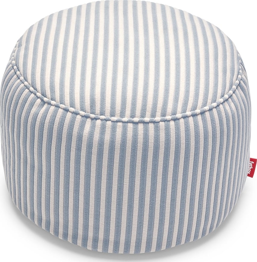 Point Terry Pouf creme-blau