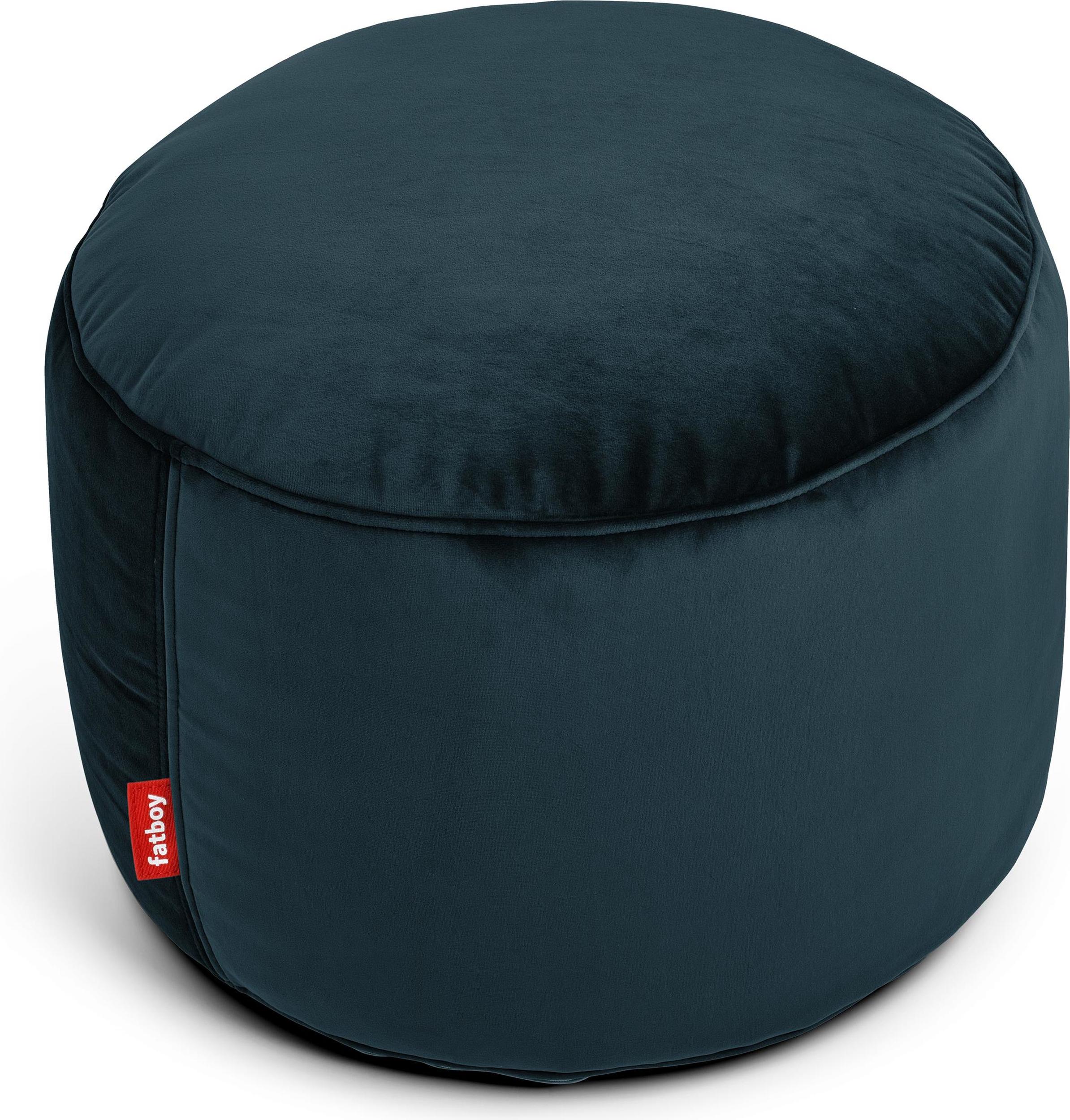 Point Velvet Pouf blaugrün recycelt