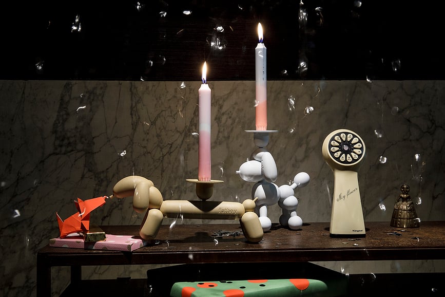 Portavelas Can-Dolly, blanco