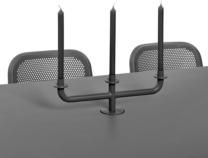 Candelabro Toni, gris oscuro