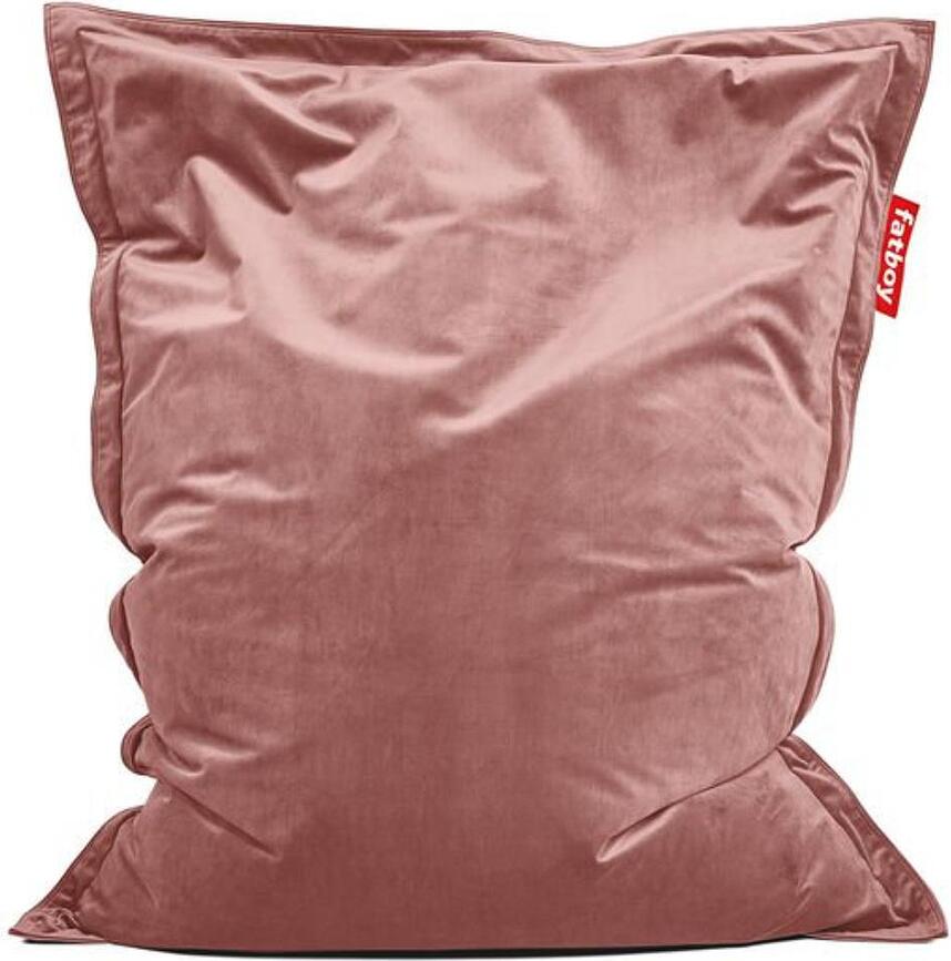 Poťah na puf The Original Slim Velvet, ružový