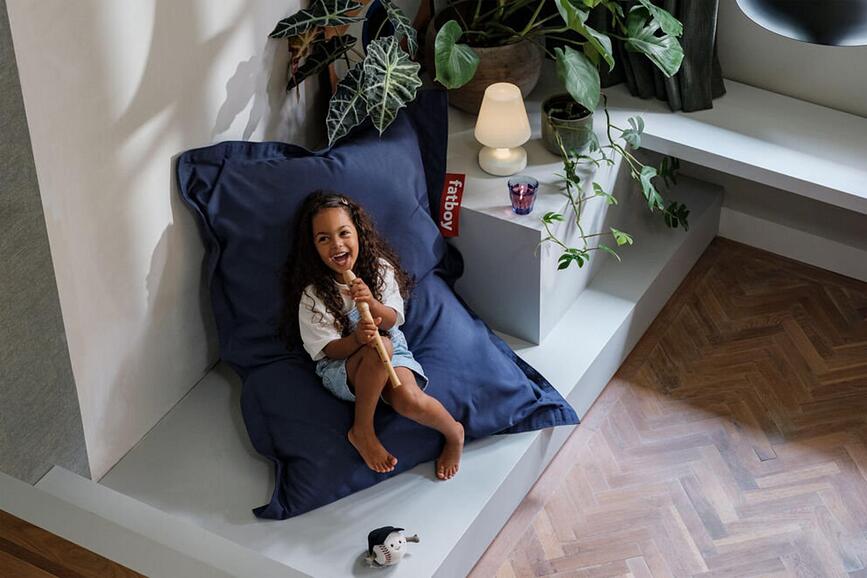 Pouf Junior Canvas, grau