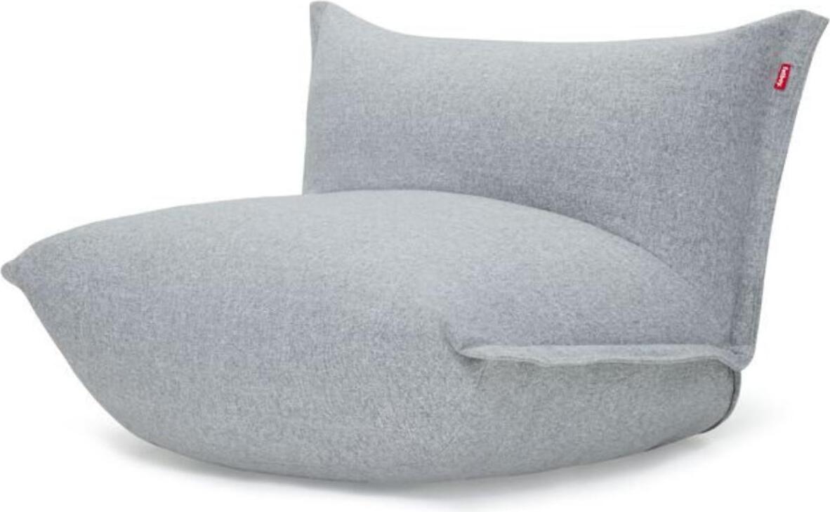 Pouf The BonBaron Slim Boucle, hellgrau