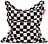 Puf Fatboy The Original Slim Teddy Chess černo-bílý