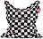 Puf Fatboy The Original Slim Teddy Chess čierno-biely