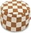Puf Point Teddy Chess brązowo-kremowy