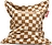 Pufas Fatboy The Original Slim Teddy Chess rudos ir kreminės spalvos