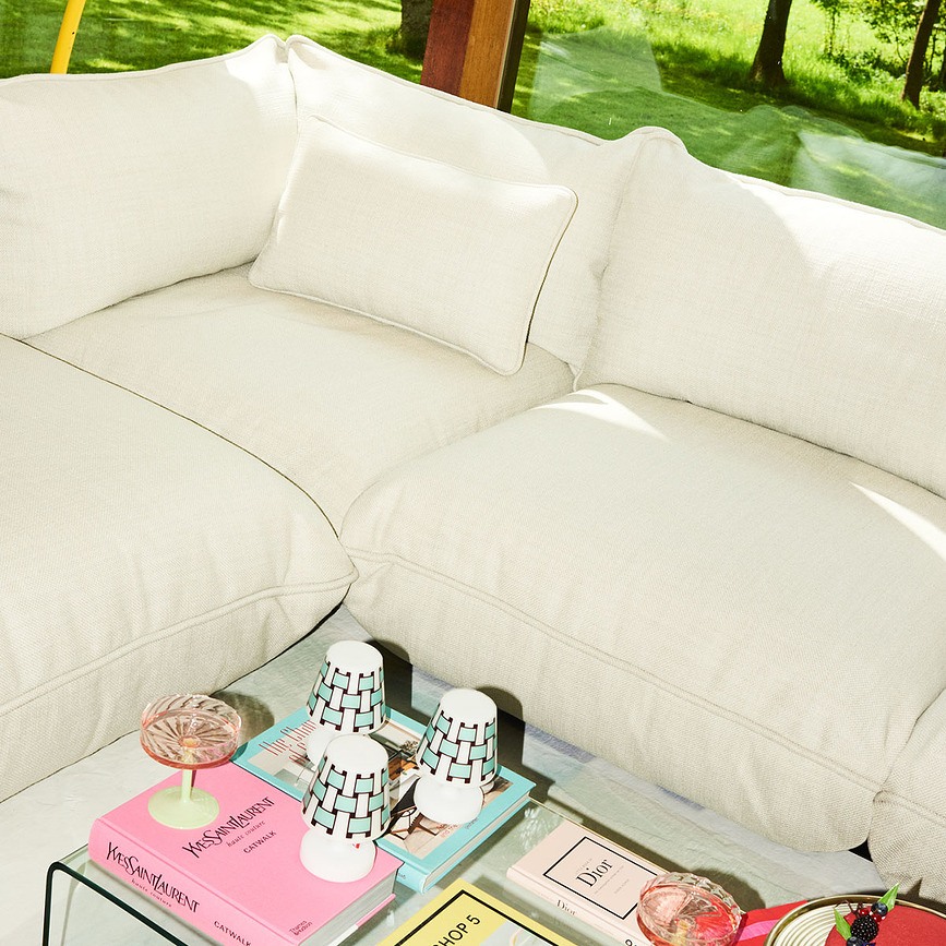 Puff Weave Coussin, rose