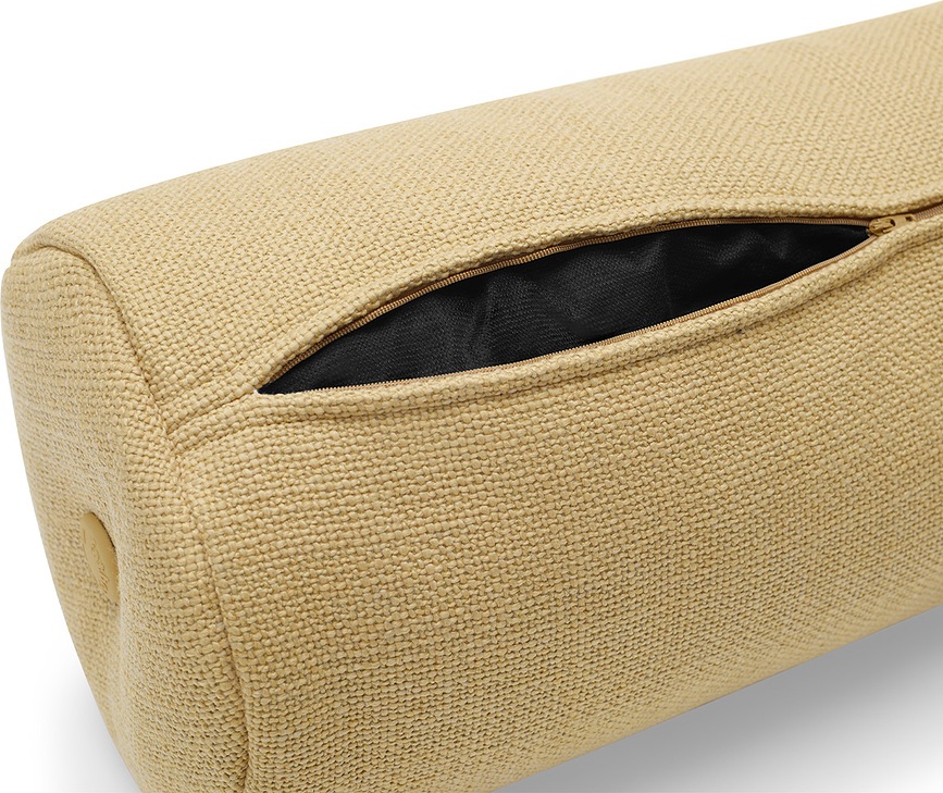 Puff Weave Rolster Coussin Traversin, blanc calcaire