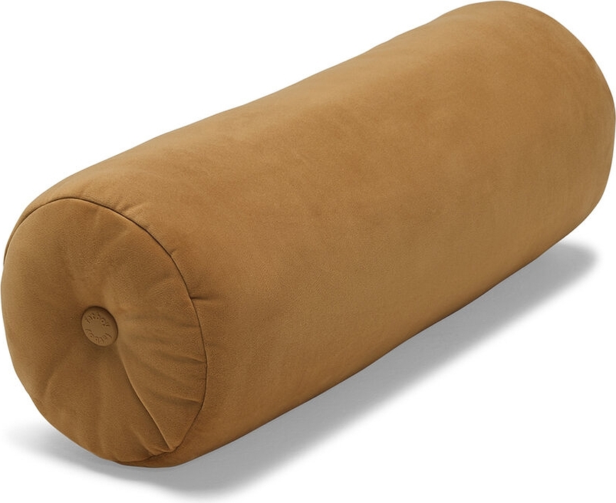 Rolster Puff Velvet Μαξιλάρι Ρολό, βελούδινο, ανακυκλωμένο, αμυγδαλί