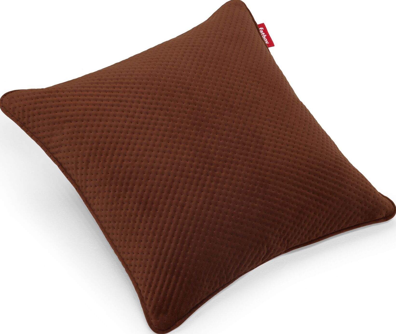 Royal Velvet Square Kissen dunkelbraun recycelt