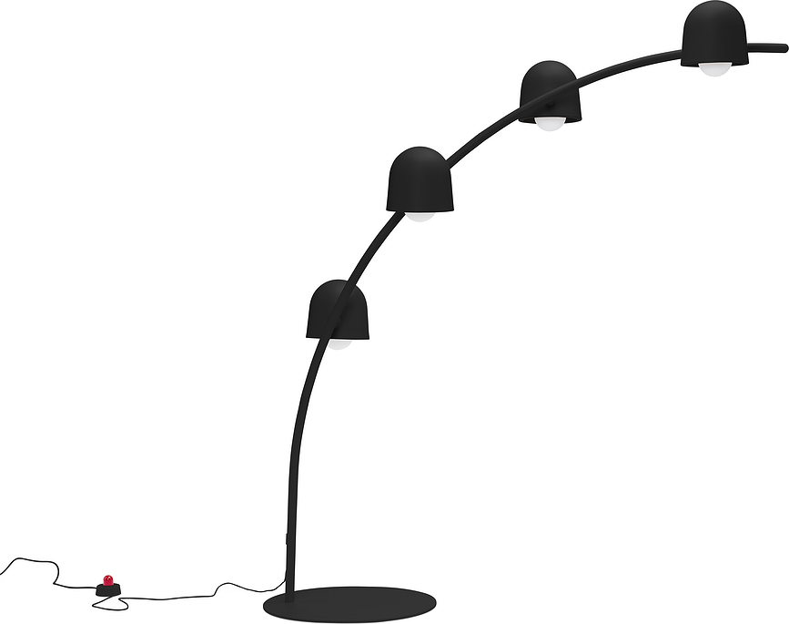 Staande lamp Big Lebow antraciet donker