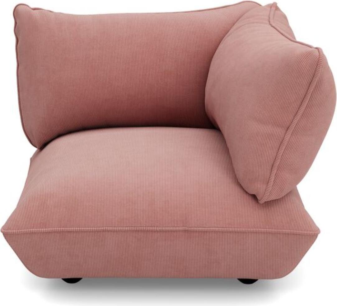Sumo Cord Ecksofa rechts, rosa