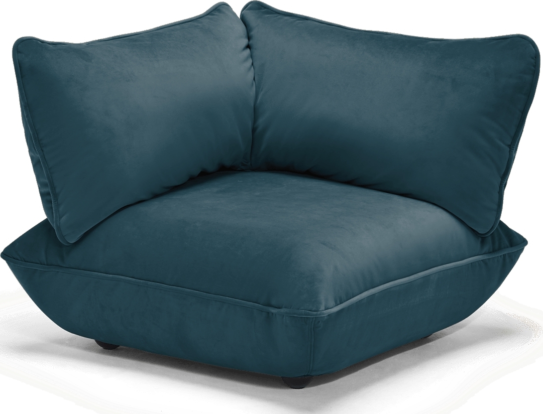 Sumo Velvet Modulares Eckelement dunkelblau