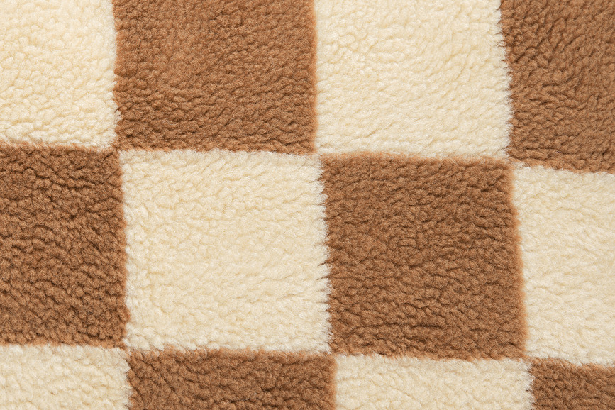 Teddy Chess Coussin Décoratif 50 x 50 cm, noir et blanc