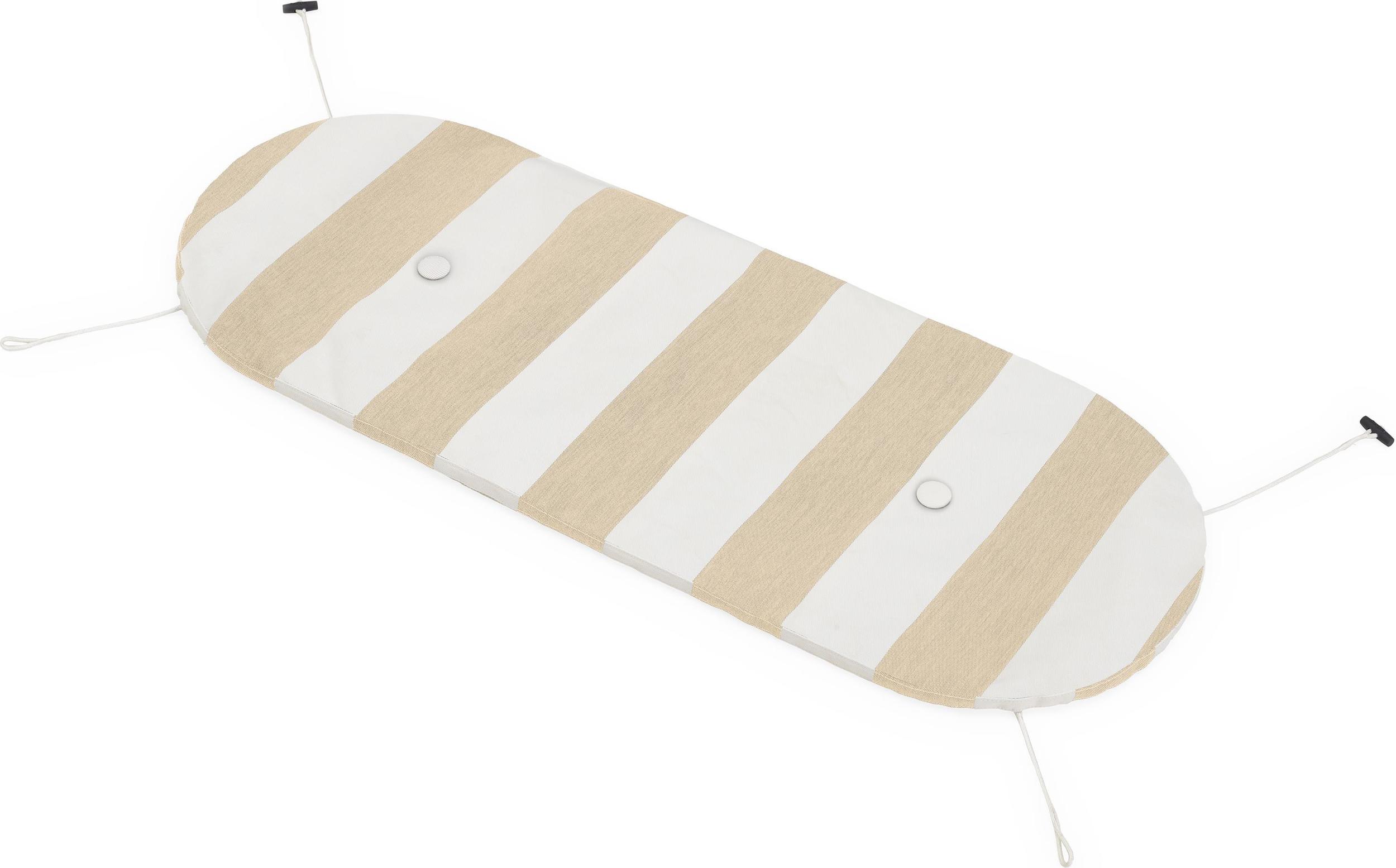 Toni Bankski Sitzkissen für Gartenbank gestreift beige