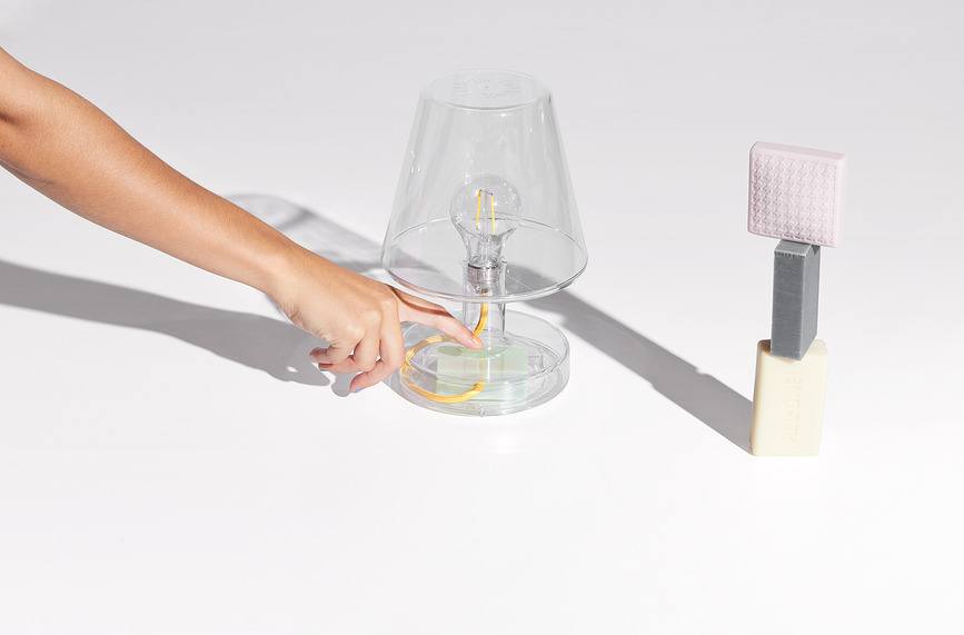 Transloetje Lampa stolna prozirna