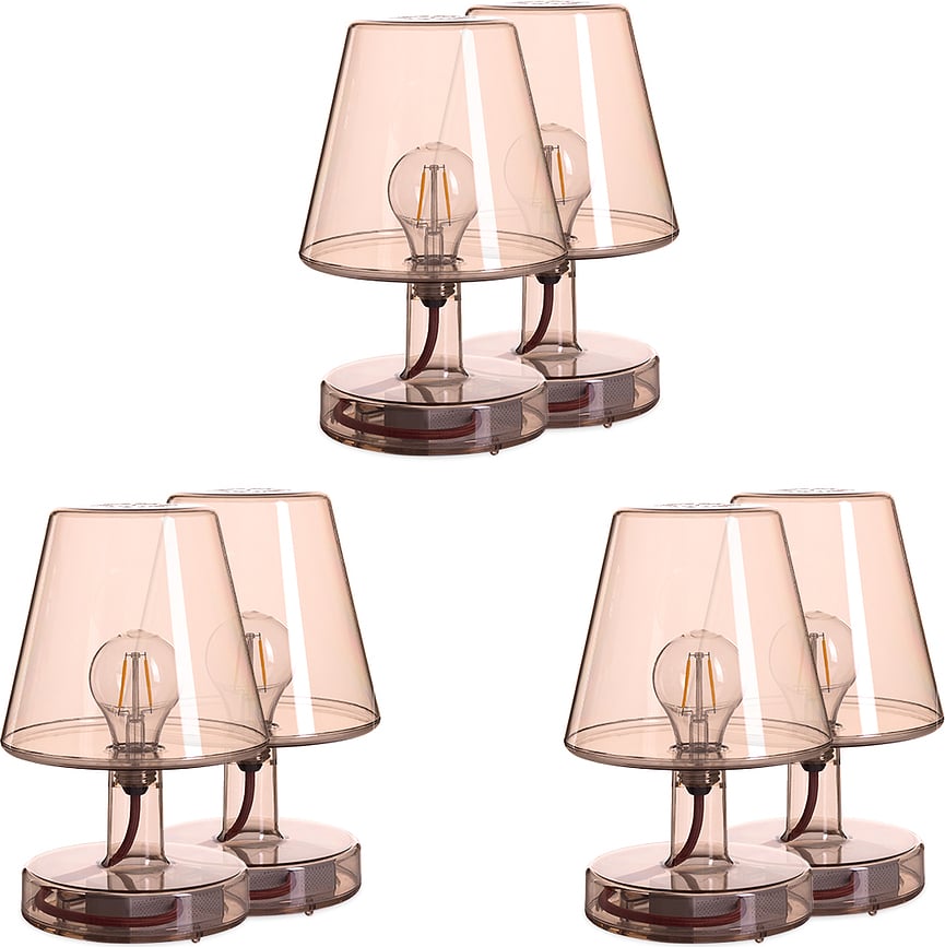 Transloetje Stolne Lampe bežične smeđe 6 kom.