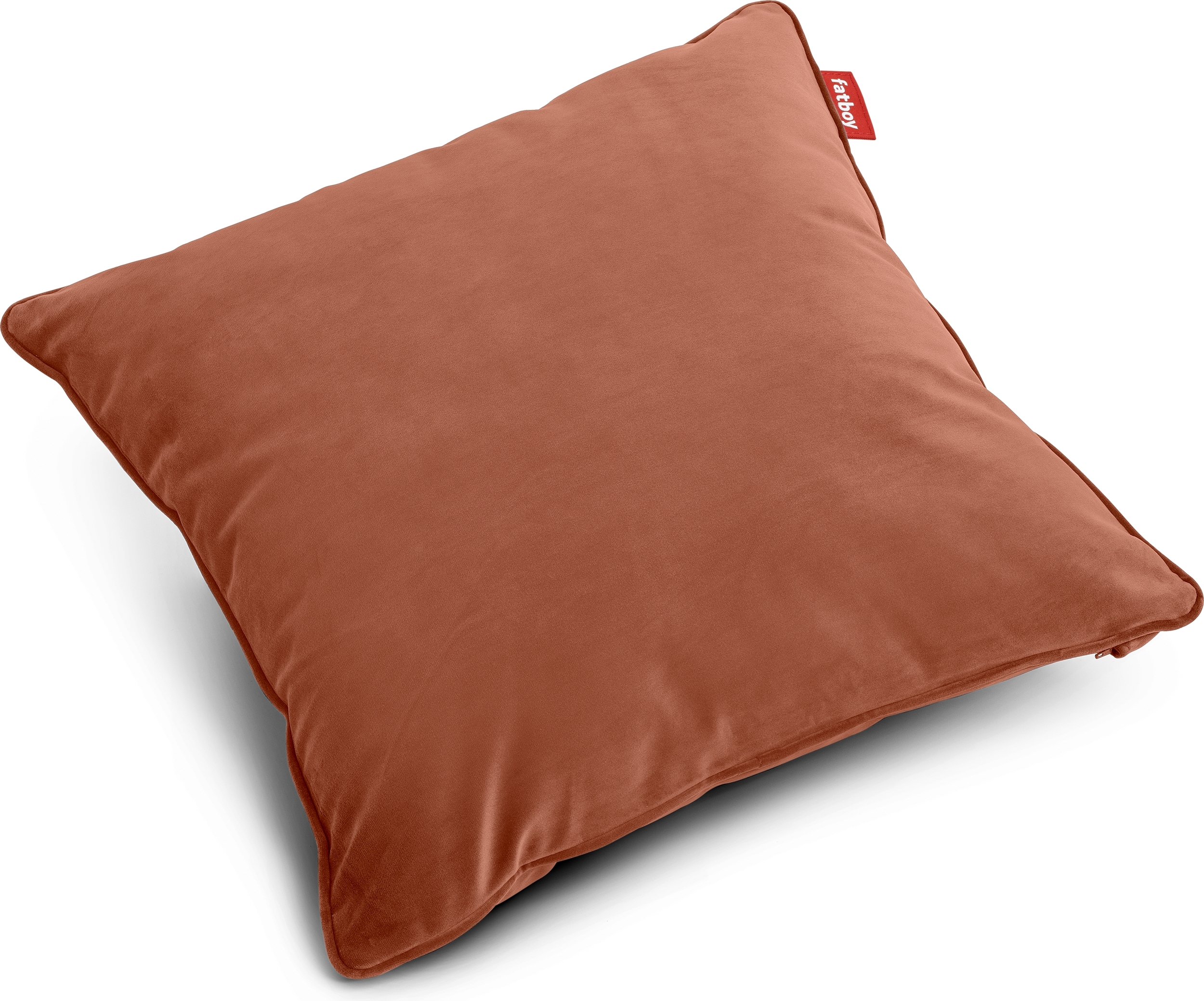 Velvet Square Dekoratives Kissen rosa-braun recycelt