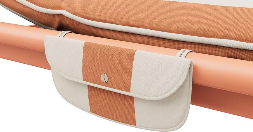 Záhradné ležadlo Sunbun Terracotta, sivé