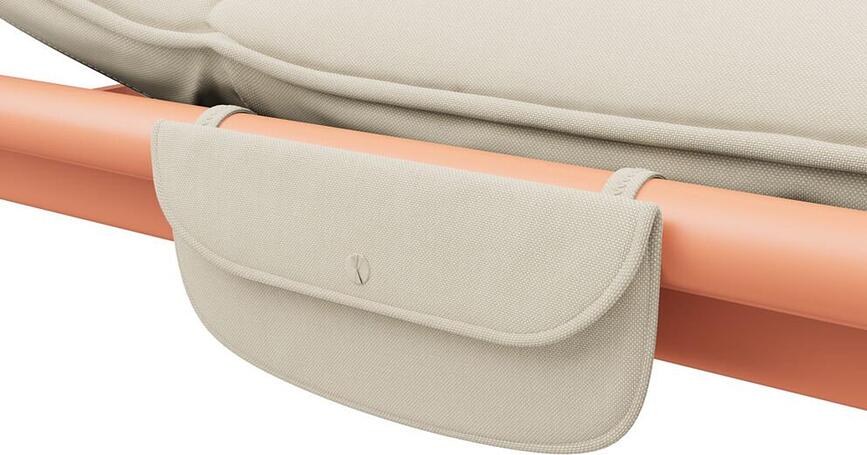 Záhradné ležadlo Sunbun Terracotta, sivé