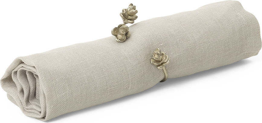 Anillos para servilletas de latón negro Forest, 4 unidades