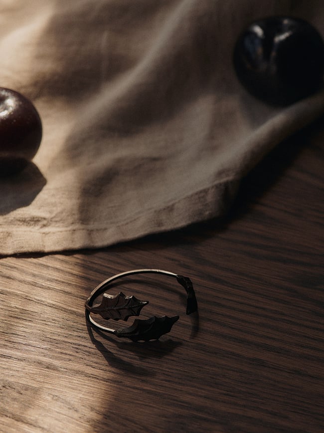 Anillos para Servilletas de latón Holly Leaf, 4 unidades