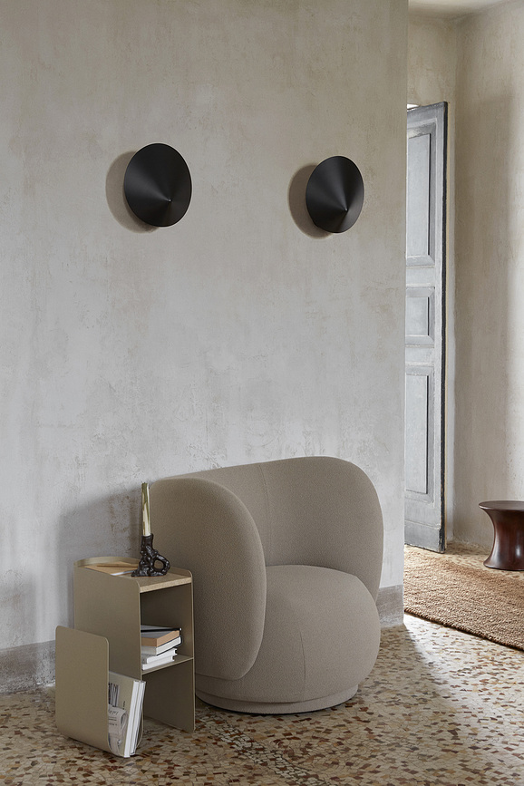 Arum Lampe murale, noire