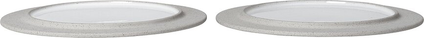 Assiettes à dessert Sonae gris-blanc, lot de 2