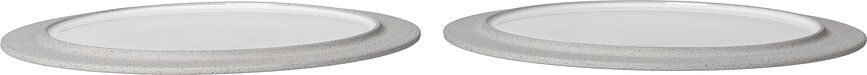 Assiettes plates Sonae 28 cm, gris-blanc, lot de 2