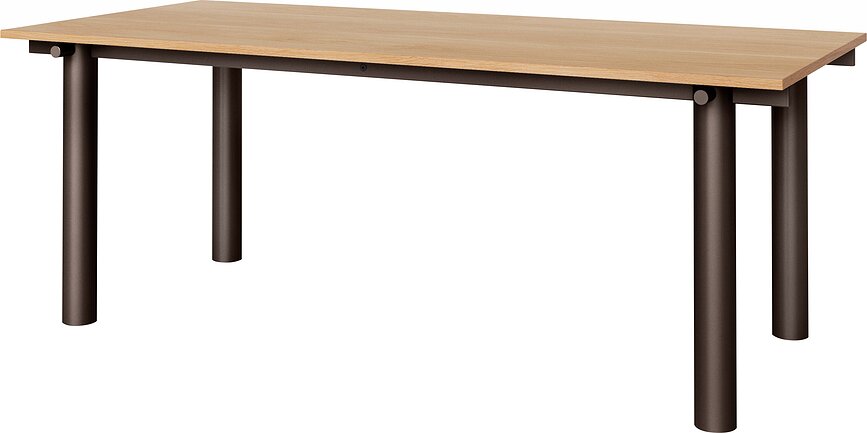 Atura Tisch 90 x 200 cm, mit dunklem Gestell