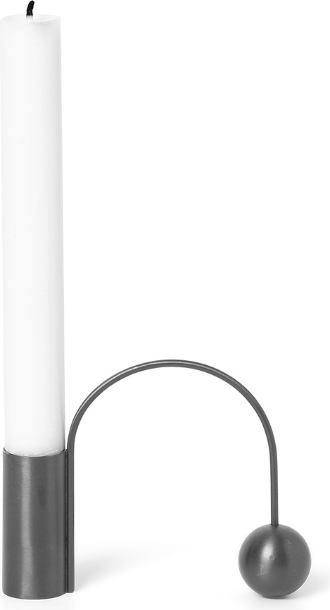 Balance Bougeoir, laiton, gris foncé