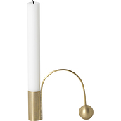 Balance Candlestick golden brass