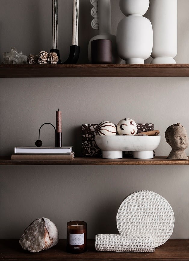 Balance Svijećnjak mjedeni tamnosivi