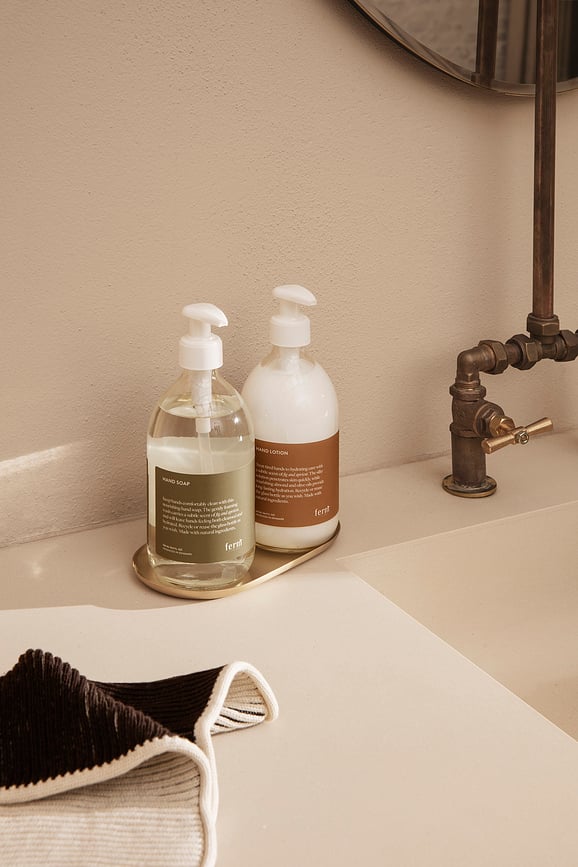 Bandeja de latón Basho, ovalada