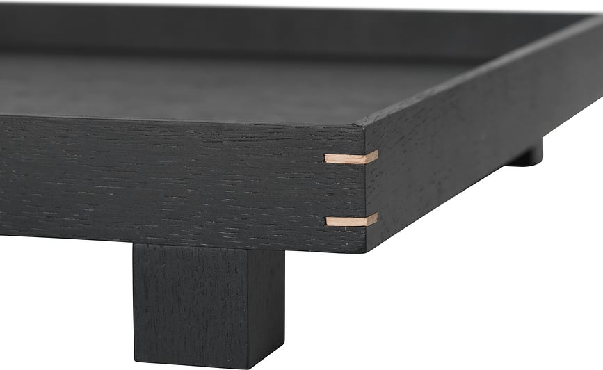 Bandeja de madera Bon, 47 cm, marrón oscuro