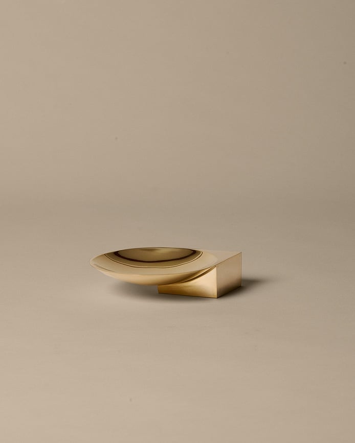 Bandeja para joyas Santany de latón, 16,5 cm