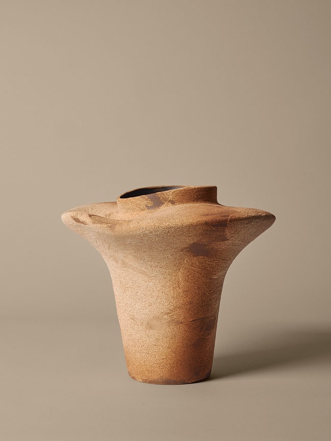 Βάζο Evio 35 cm, λαδί