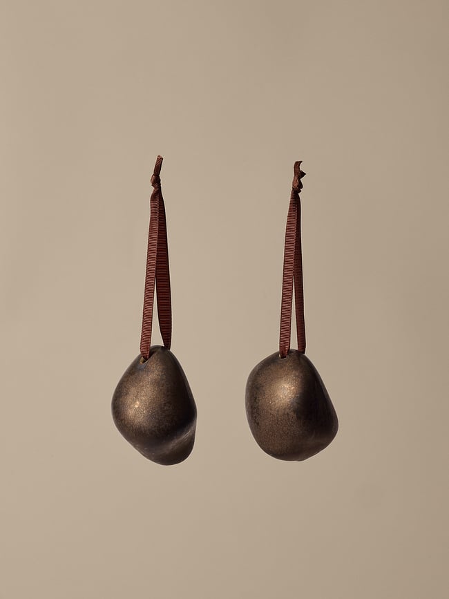 Bellure Boules de Noël, argentées, Lot de 2