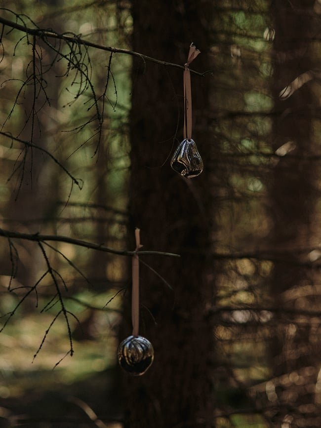 Bellure Boules de Noël, argentées, Lot de 2