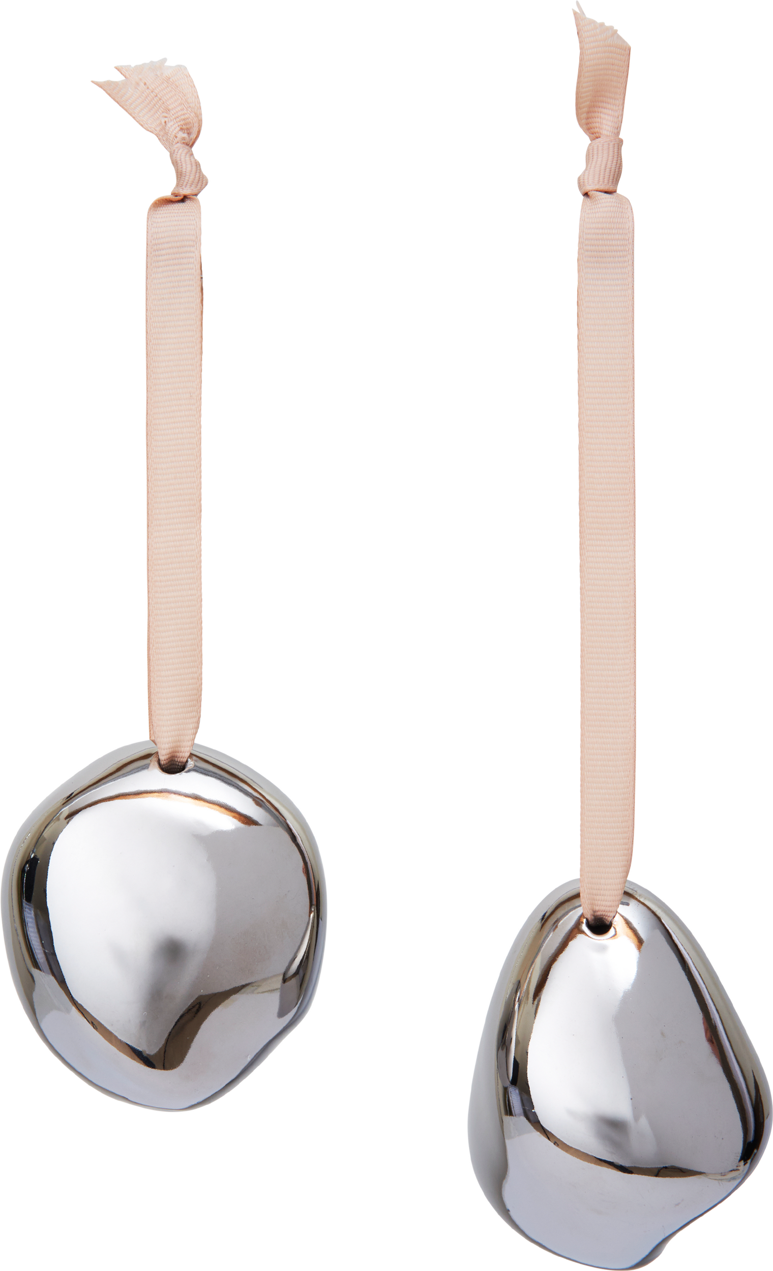 Bellure Christbaumkugeln, silber, 2 St.